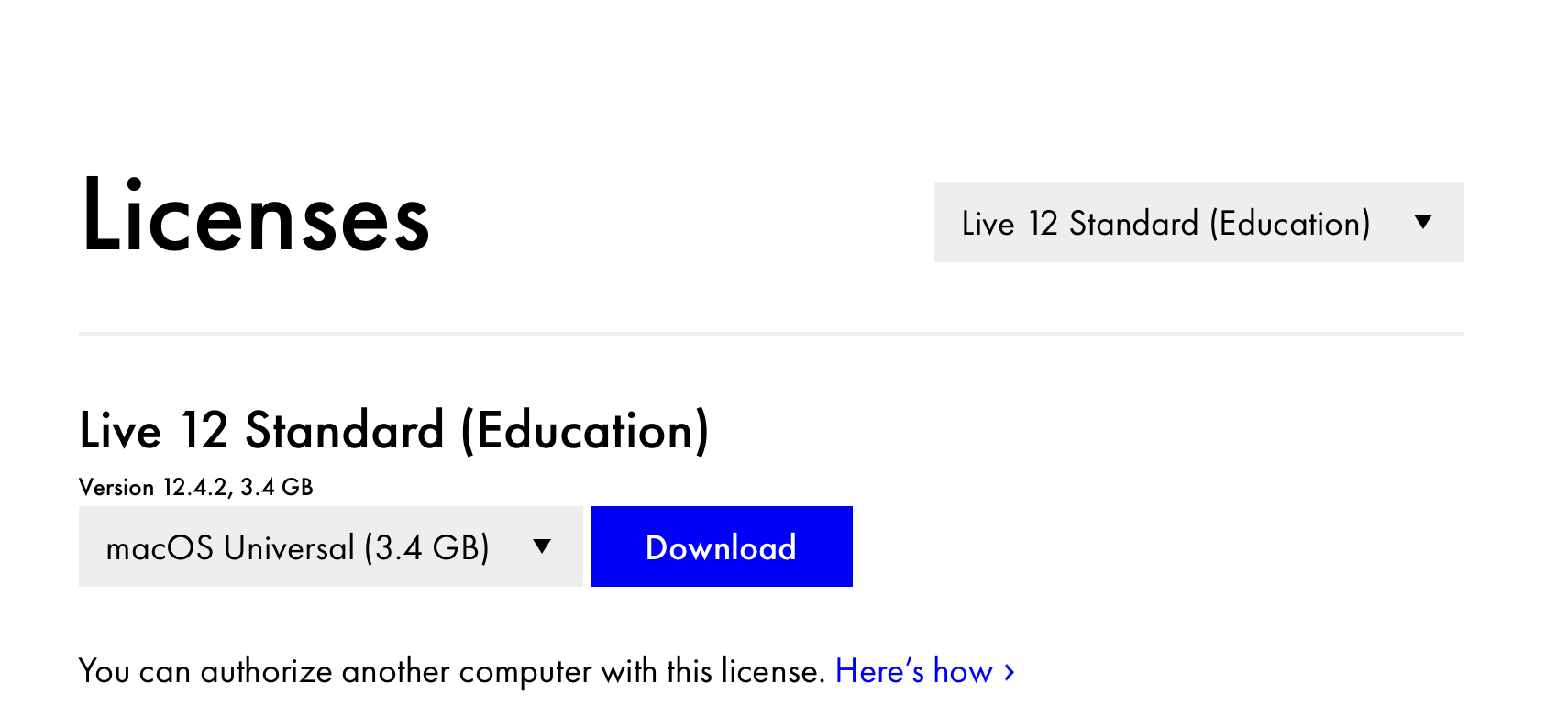 Ableton Live 12 Standard (Education)